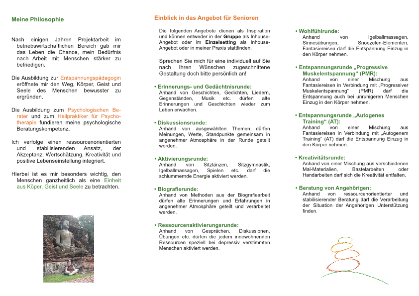 Flyer Gesundheits-Angebot f&uuml;r Senioren